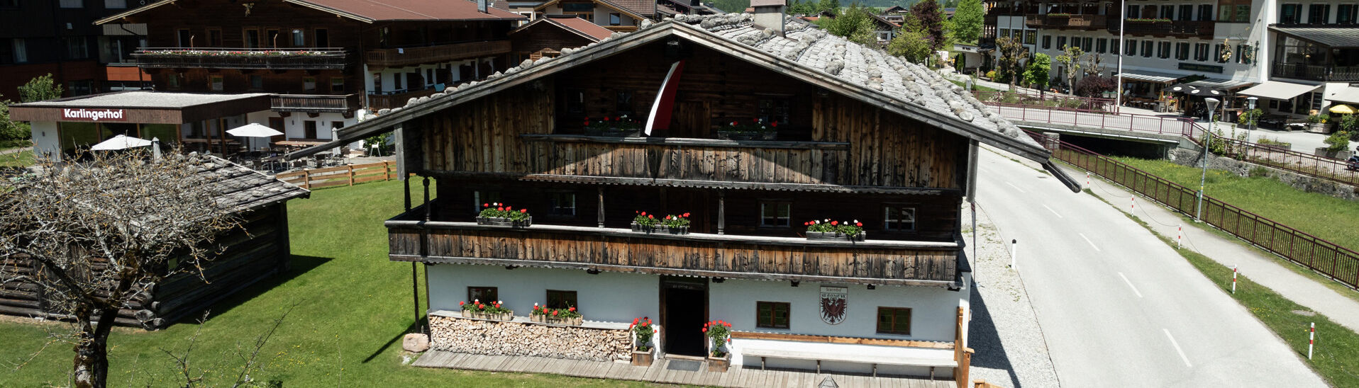 History museum Sixenhof in Achenkirch The picture shows the Sixenhof museum of local history in Achenkirch from the outside in summer.
