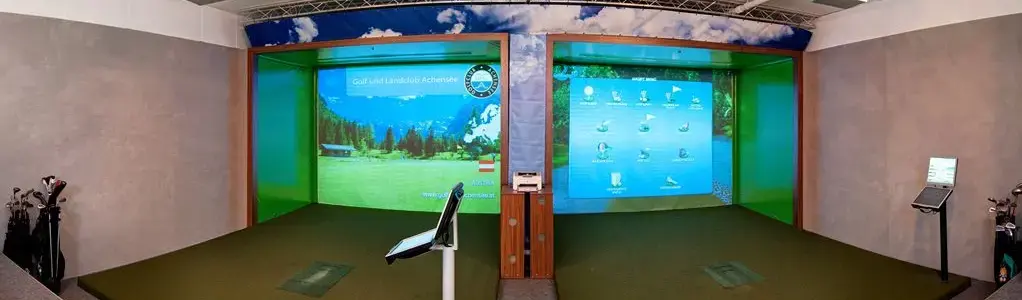 Golf simulators at Lake Achensee Golf enthusiasts can pursue their favorite sport all year round and in any weather with the help of golf simulators at Lake Achensee.