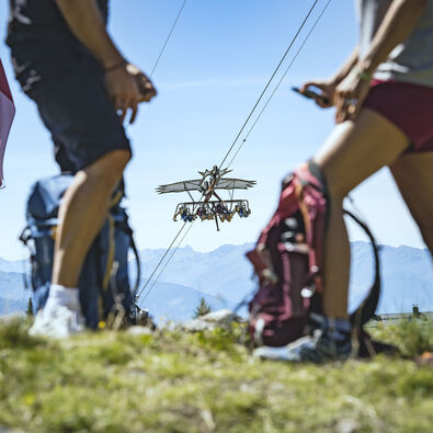 AIRROFAN Skyglider in the Rofan mountains at Lake Achensee View the mountains of the Achensee region from an eagle eye perspective in the AIRROFAN Skyglider.