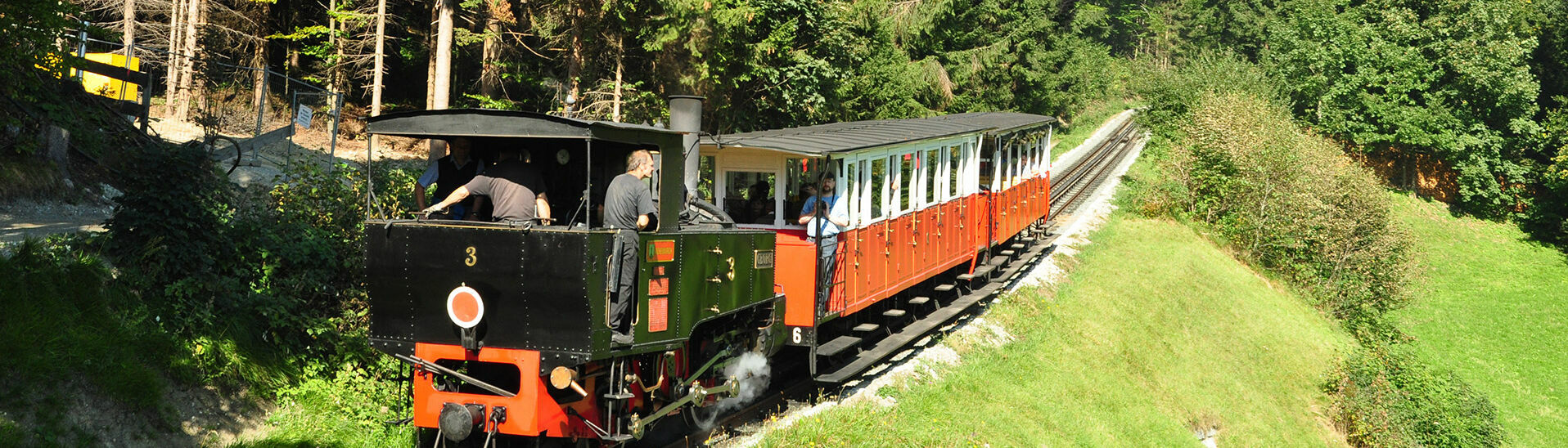 Achensee steam cog railway Enjoying a scenic ride from Jenbach to Seespitz on Europe's oldest steam cog railway.