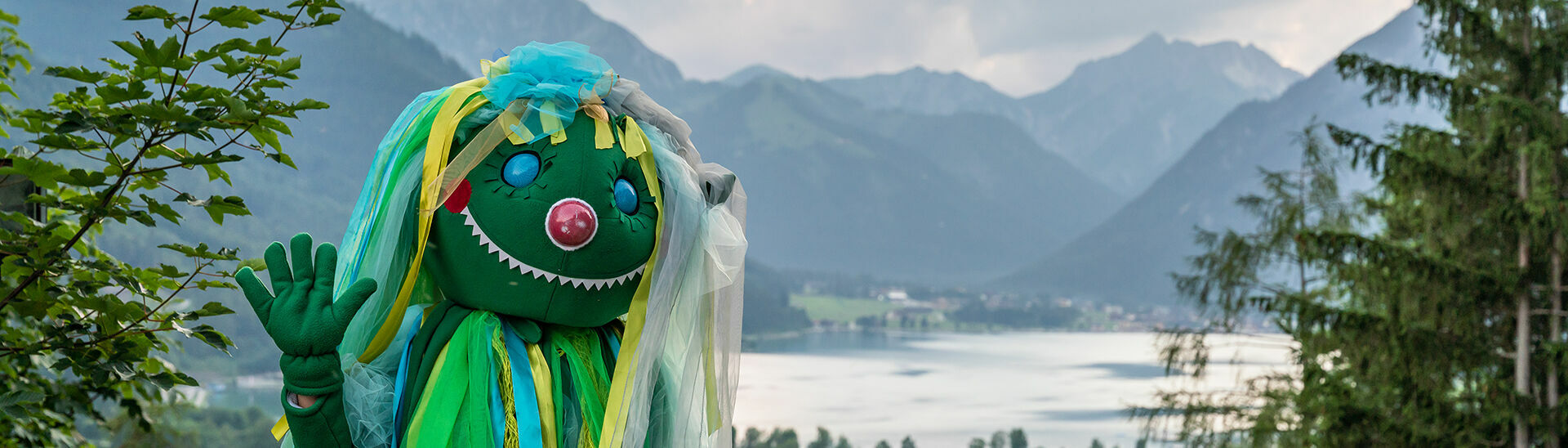 Wusel the water spirit Wusel the water spirit smiles happily into the camera.