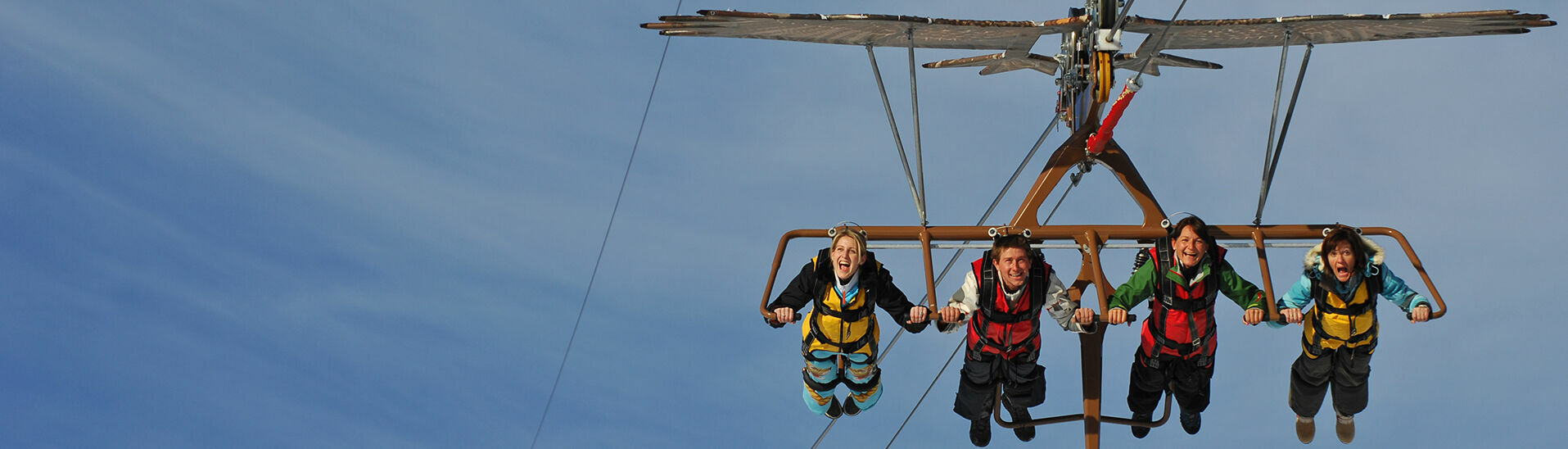 AIRROFAN Skyglider at Lake Achensee View the mountains of the Achensee region from an eagle eye perspective in the AIRROFAN Skyglider.