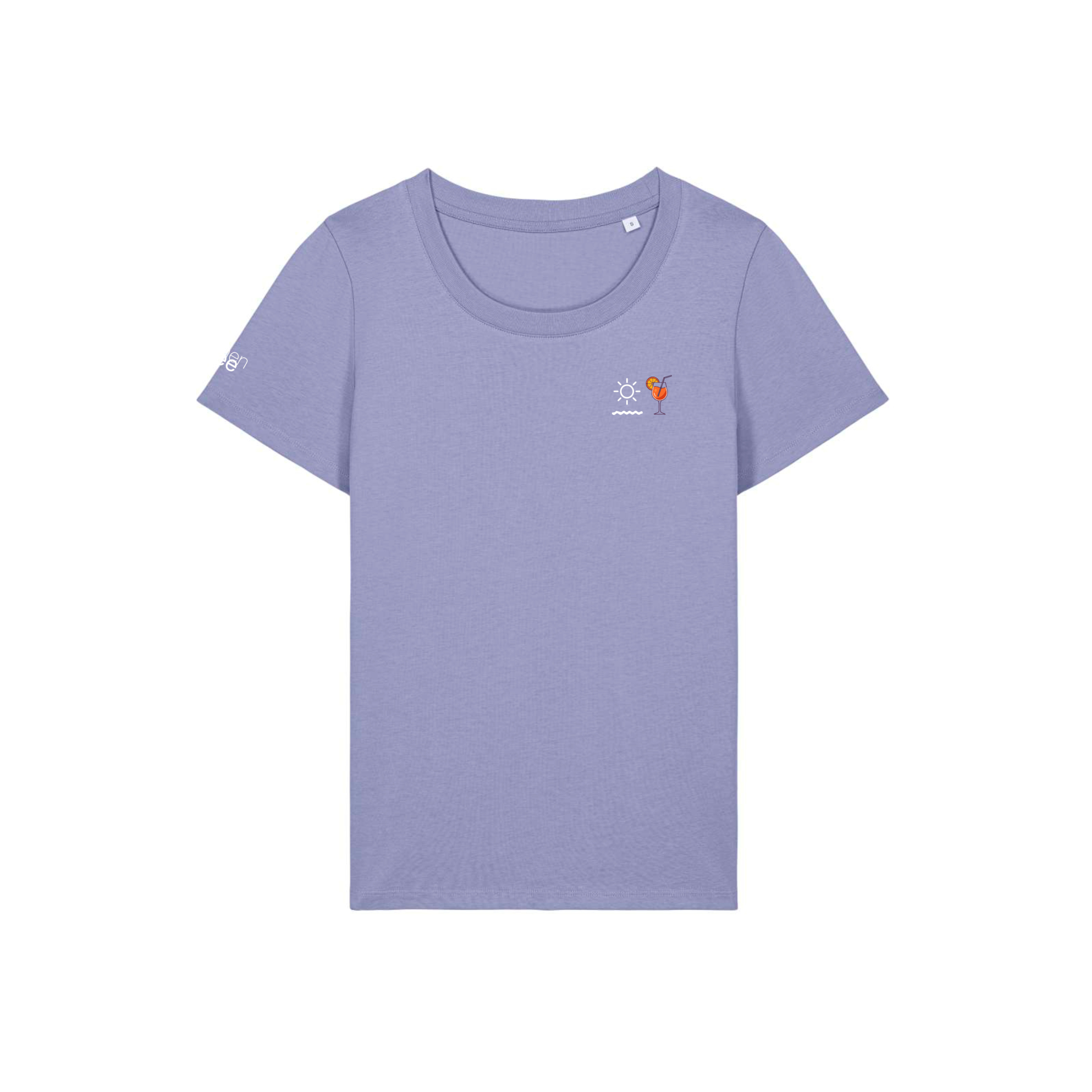 Damen T-Shirt Sun Drink Summer in lavendel Damen T-Shirt Sun Drink Summer