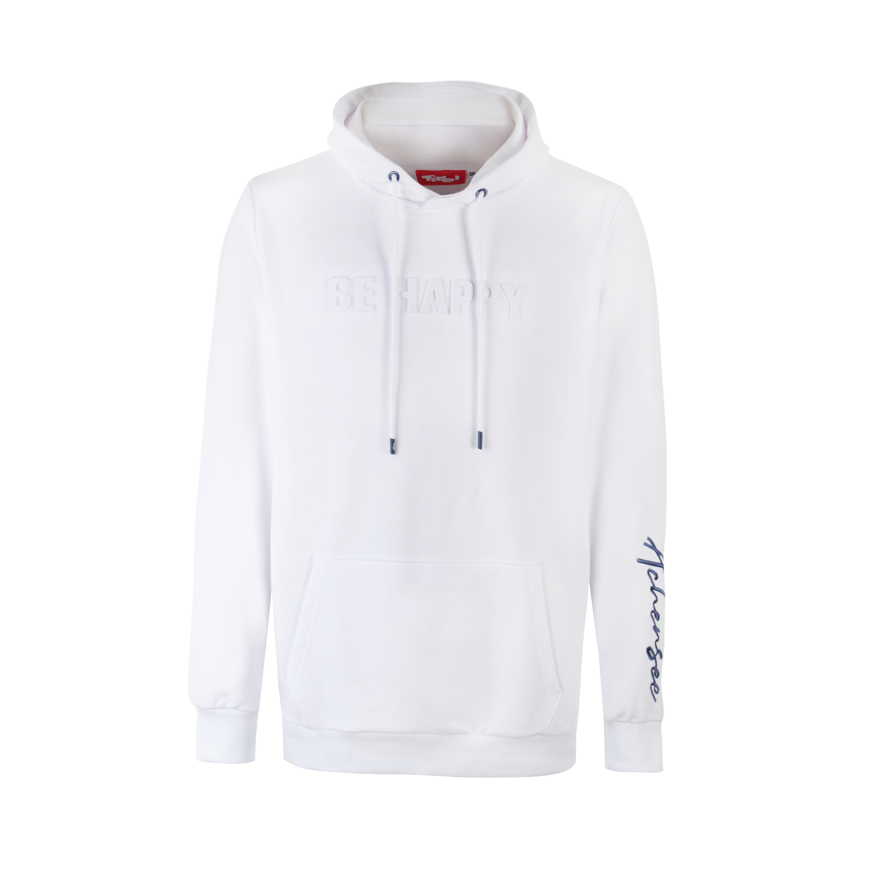 Herren Hoody Be Happy in weiß Herren Hoody Be Happy in weiß